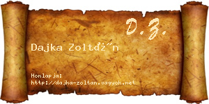 Dajka Zoltán névjegykártya