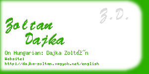 zoltan dajka business card